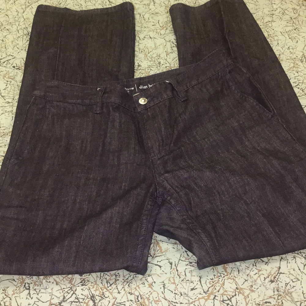 Liz Claiborne jeans/slim bootcut(black) - Picture 6 of 10